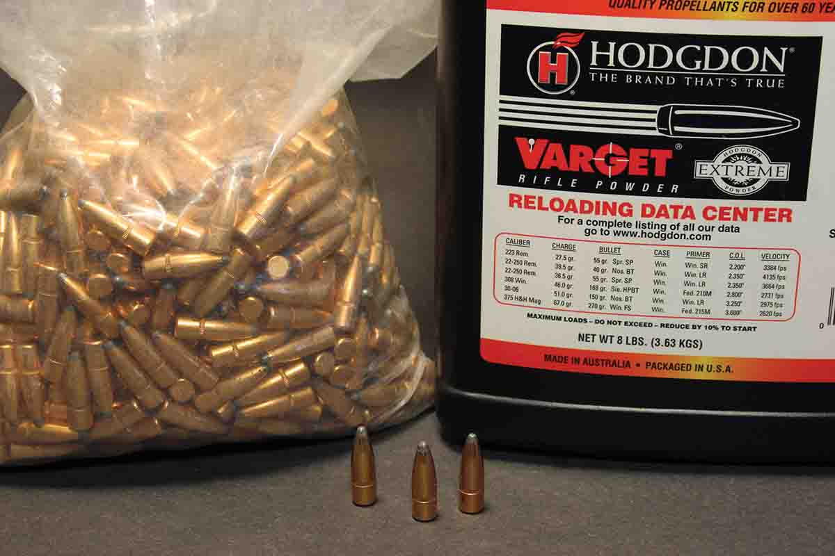 Varget proved to be the most accurate powder with Winchester 150-grain Power- Points provided by Tom Booker, the rifle’s owner.